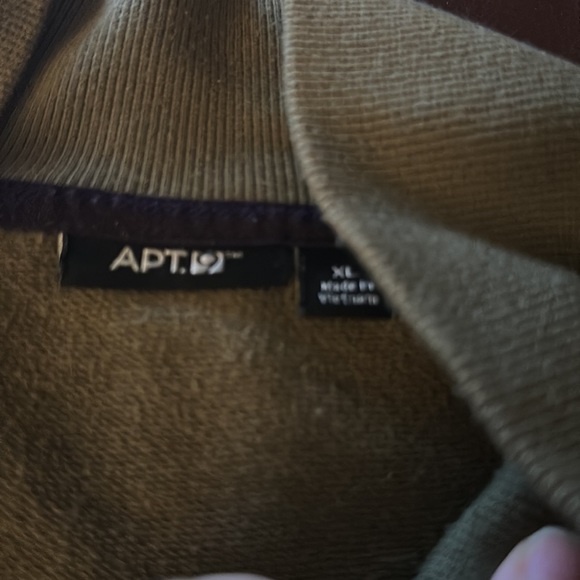 Army green pocketed zip up - Picture 3 of 4